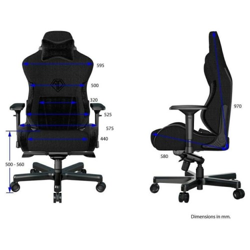 OFFICE CHAIR  SEAT GAMING T-PRO II (AD12XLLA-01-B-F) BLACK